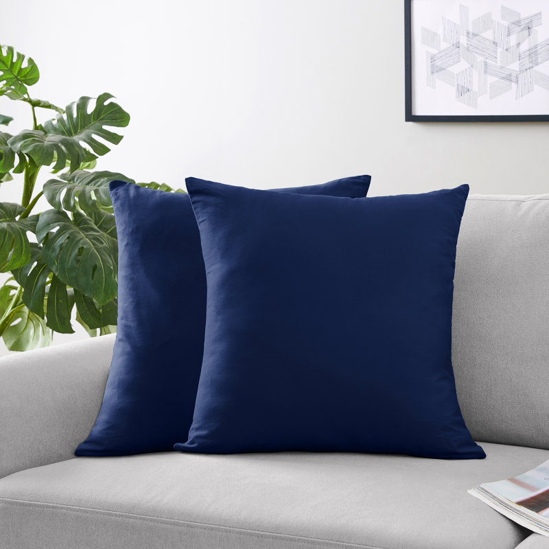 Sweet Jojo Designs Solid Navy Blue Throw Pillows & Reviews